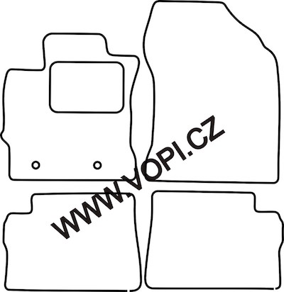 Přesné gumové koberce béžové / šedé Toyota Auris 2012 ->